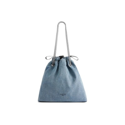 BALENCIAGA WOMEN'S CRUSH TOTE BAG IN MEDIUM DENIM 7429412AAYA4661 (46*39.9*14cm)
